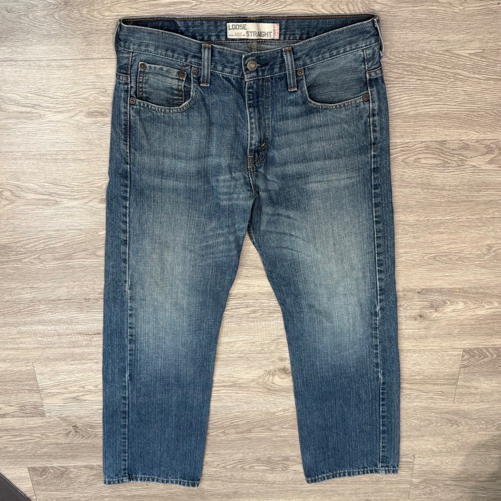 Levis 569 Loose Straight Leg Jeans Mens 30x32 Medium Wash Blue Denim Pants